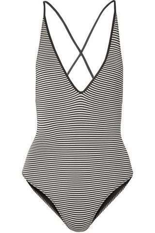 Marysia + Harbour Island Reversible Striped Swimsuit