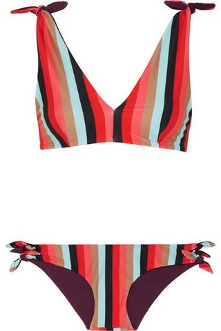 Rye + Yeee Reversible Striped Triangle Bikini