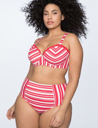 Eloquii + Striped Bikini Top
