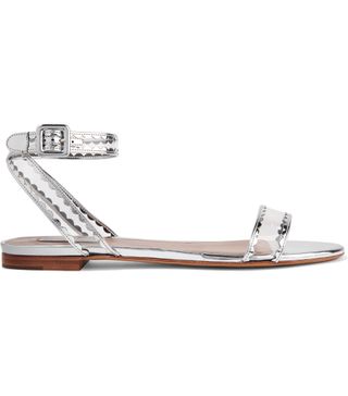 Tabitha Simmons + Judy Frill Metallic Leather and PVC Sandals
