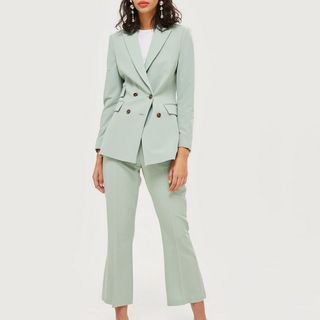Topshop + Cropped Suit Trousers