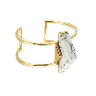 Own The Look + Gold Bracelet With Marble Stone