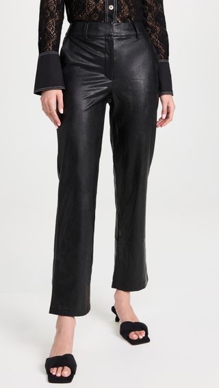 Commando + Faux Leather Full Length Trousers