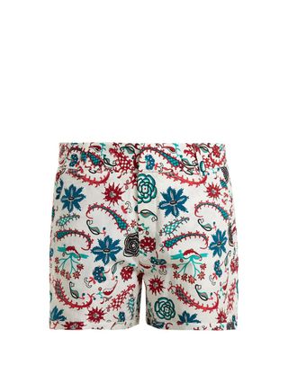 Le Sirenuse, Positano + Leopard Garden-Print Cotton Shorts