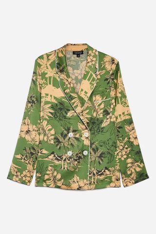 Topshop + Petite Tropical Print Pyjama Jacket