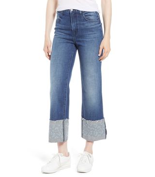 J Brand + Joan High Waist Crop Wide Leg Jeans
