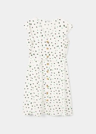 Violeta by Mango + Buttoned Flowers Dress