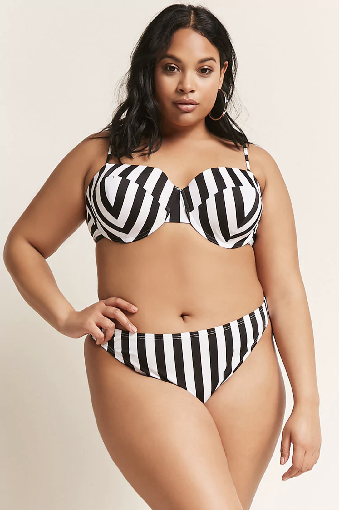 Forever 21 + Unique Vintage Stripe Bikini Top