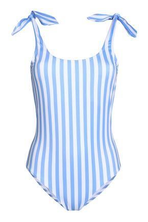 Iris & Ink + Marlene Knotted Striped Swimsuit