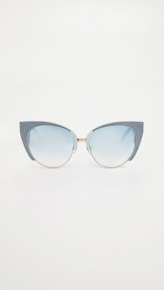 Matthew Williamson + Glitter Cat Eye Sunglasses