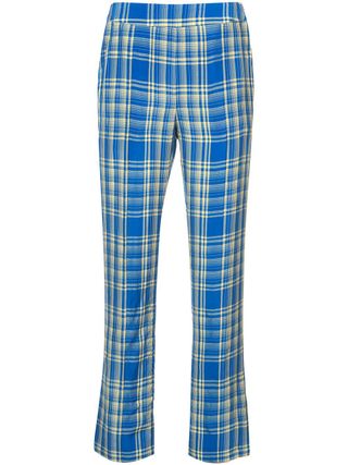 Rosie Assoulin + Crinkled Plaid Trousers