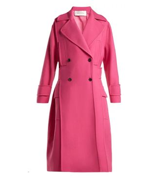 Valentino + Double-Breasted Wool-Blend Coat