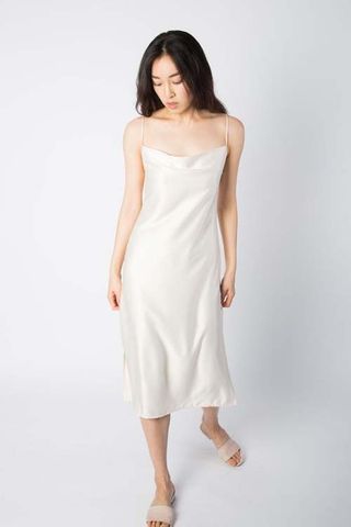 Almina + Draped Slip Dress