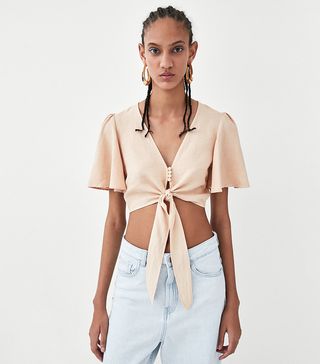 Zara + Rustic Top With Knot