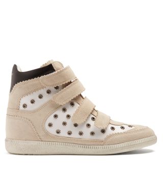 Isabel Marant + Bilsy Concealed-Wedge Suede Trainers