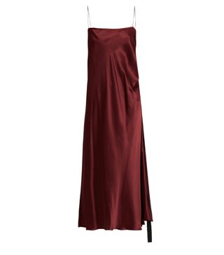 Ellery + Tony Ruched-Side Silk-Satin Slip Dress