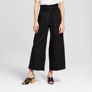 Who What Wear + Wide Leg Paperbag Pants