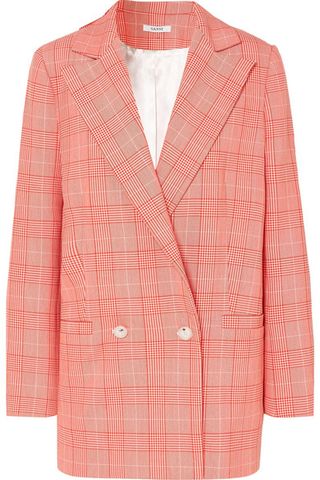 Ganni + Checked Cady Blazer