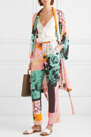 Stine Goya + Vinnie Printed Satin Straight-leg Pants