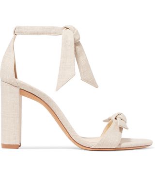 Alexandre Birman + Clarita Bow-Embellished Linen Sandals