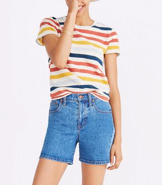 Madewell + High-Rise Denim Shorts