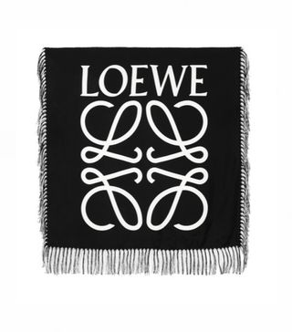 Loewe + Fringed Printed Silk-Twill Scarf