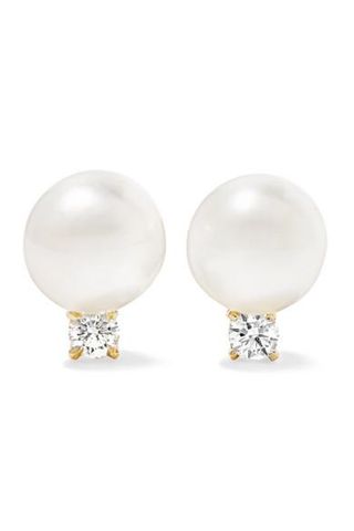 Jemma Wynne + 18-Karat Gold, Pearl, and Diamond Earrings