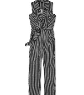Who What Wear + Striped Sleeveless Jumpsuit