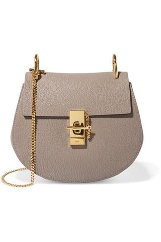 Chloé + Drew Small Textured-Leather Shoulder Bag