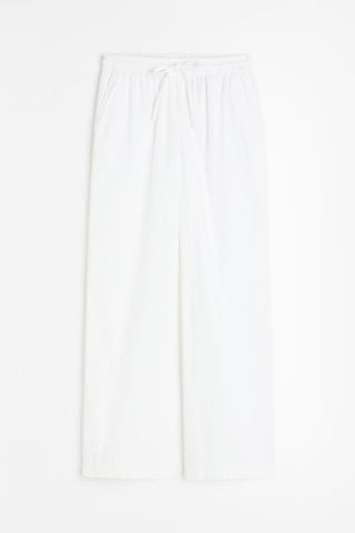 H&M + Linen-Blend Pull-On Pants