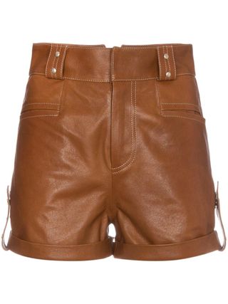 Skiim + Pamela Leather Mini Shorts