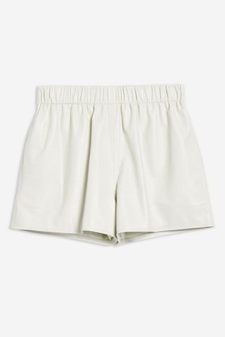 Topshop + Leather Runner Shorts
