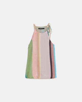 Zara + Striped Halter Top