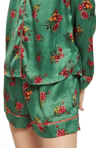 Topshop + Floral Print Pajama Shorts