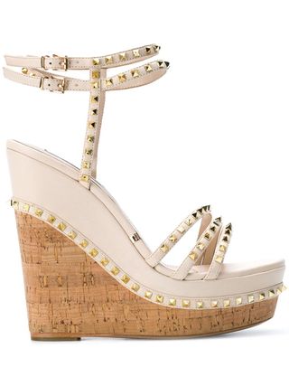 Gianni Renzi + Studded Wedge Sandals