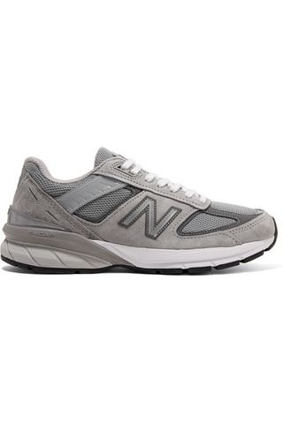 New Balance + 990v5 Suede and Mesh Sneakers