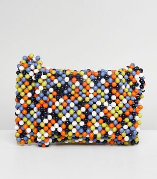 ASOS Design + Multi Coloured Bead Crossbody Bag