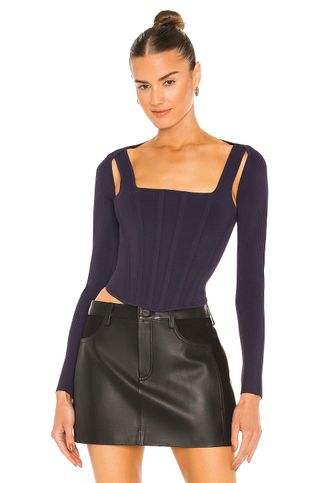 Dion Lee + Pointelle Corset Top