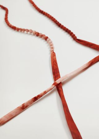 Mango + Tie-Dye Fabric Necklace