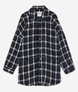 Zara + Check Tweed Jacket