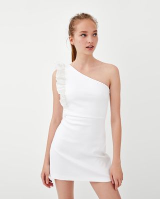 Zara + Ruffled Tube Dress