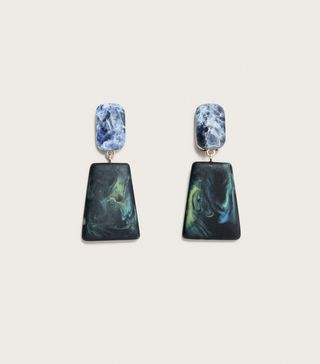 Violeta by Mango + Geometric Stones Earrings