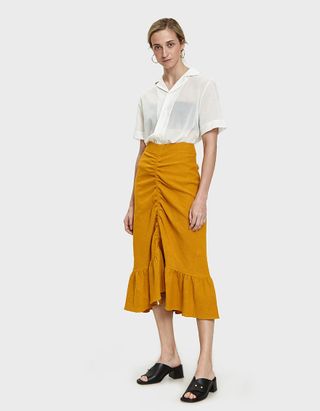 Yune Ho + Lili Ruched Front Skirt