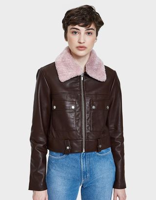 Veda + Freeman Jacket With Pink Collar
