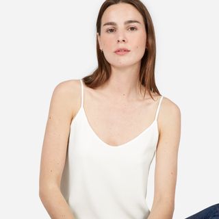 Everlane + Double-Lined Silk V-Neck Cami Shirt