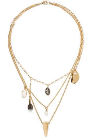 Isabel Marant + Gold-Tone Multi-Stone Necklace