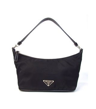Prada + Triangle With Logo One Belt Shoulder Bag Nylon/Leather