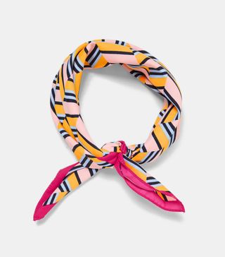 Zara + Print Bandana-Style Scarf