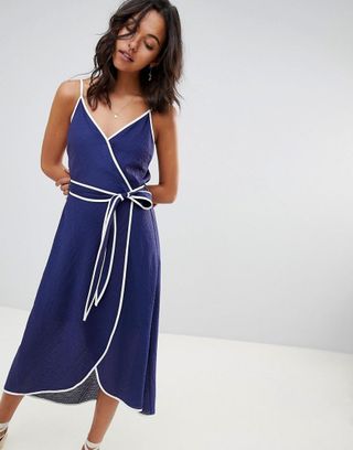 Moon River + Tie Wrap Maxi Dress