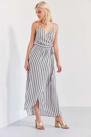 Cooperative + Striped Maxi Wrap Dress